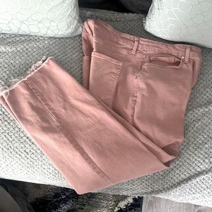 Lauren Conrad dusty rose crop jeans